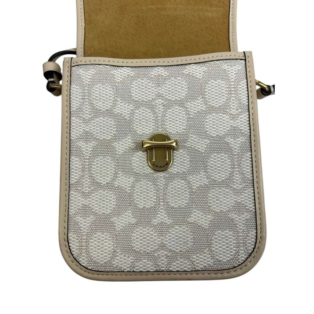 Coach Signature Women's Style B2257 Bag Beige Crossbody - Picture 11 of 16